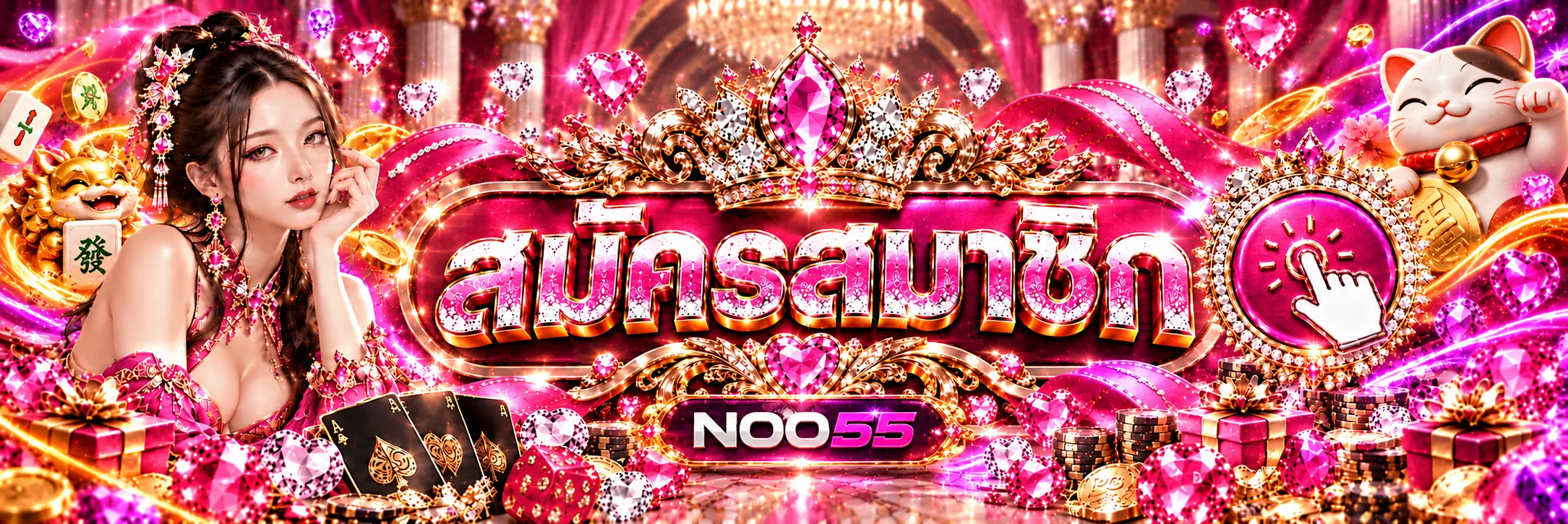 Noo55 ทางเข้าและสมัครสมาชิกบนแบนเนอร์คาสิโนพรีเมียม
